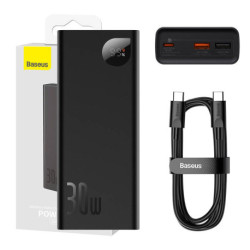 Powerbanka Adaman Metal, 20000mAh, 2xUSB, USB-C 30W (černá)